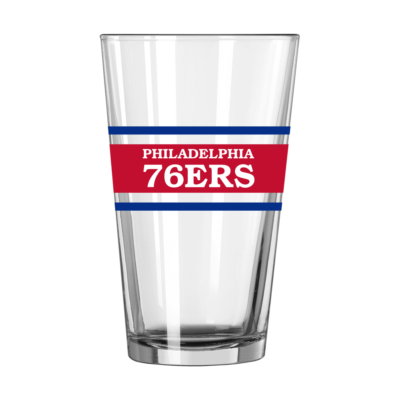 Philadelphia 76ers 16oz Stripe Pint Glass