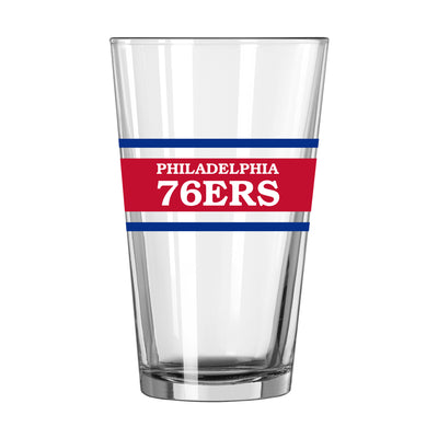 Philadelphia 76ers 16oz Stripe Pint Glass