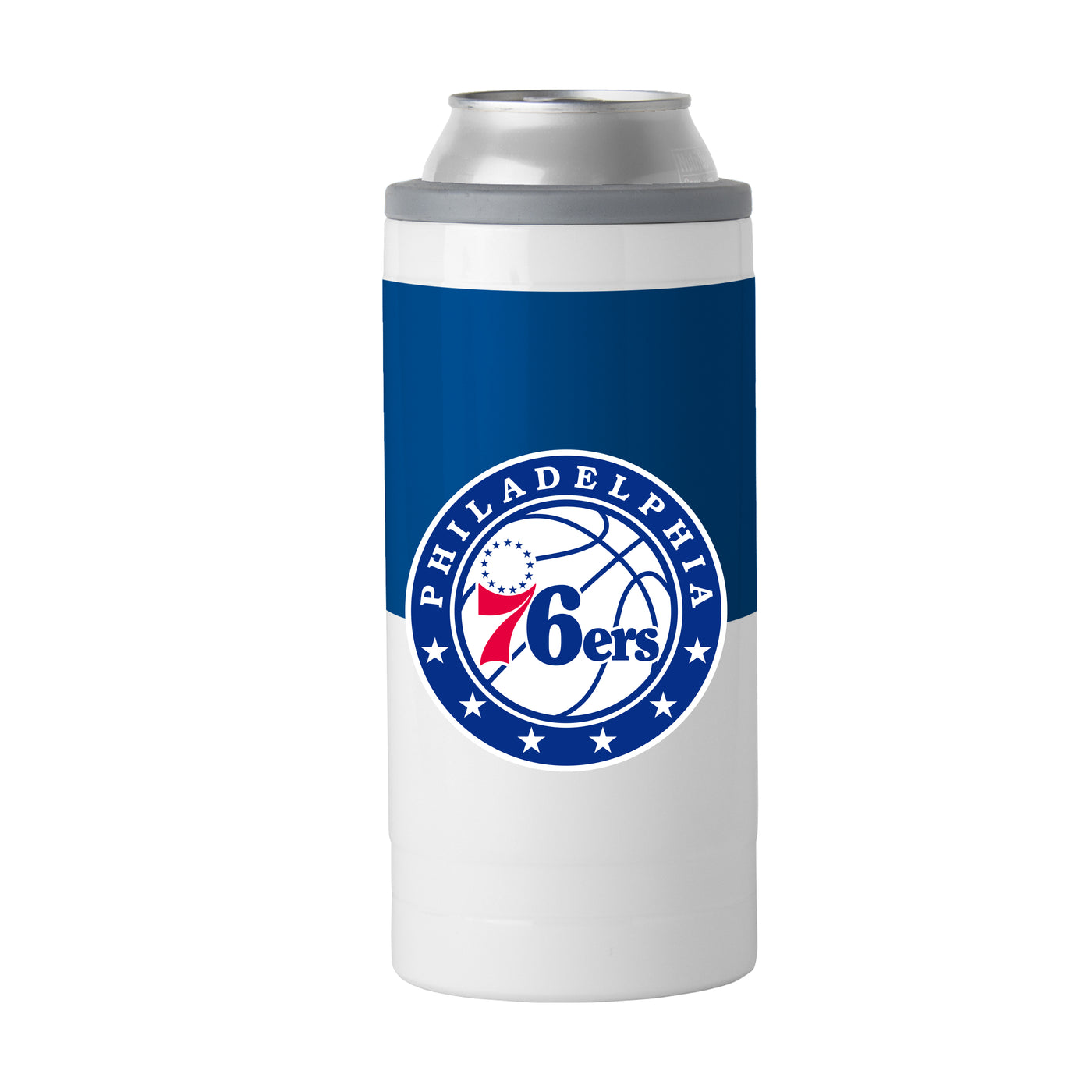 Philadelphia 76ers 12oz Colorblock Slim Can Coolie