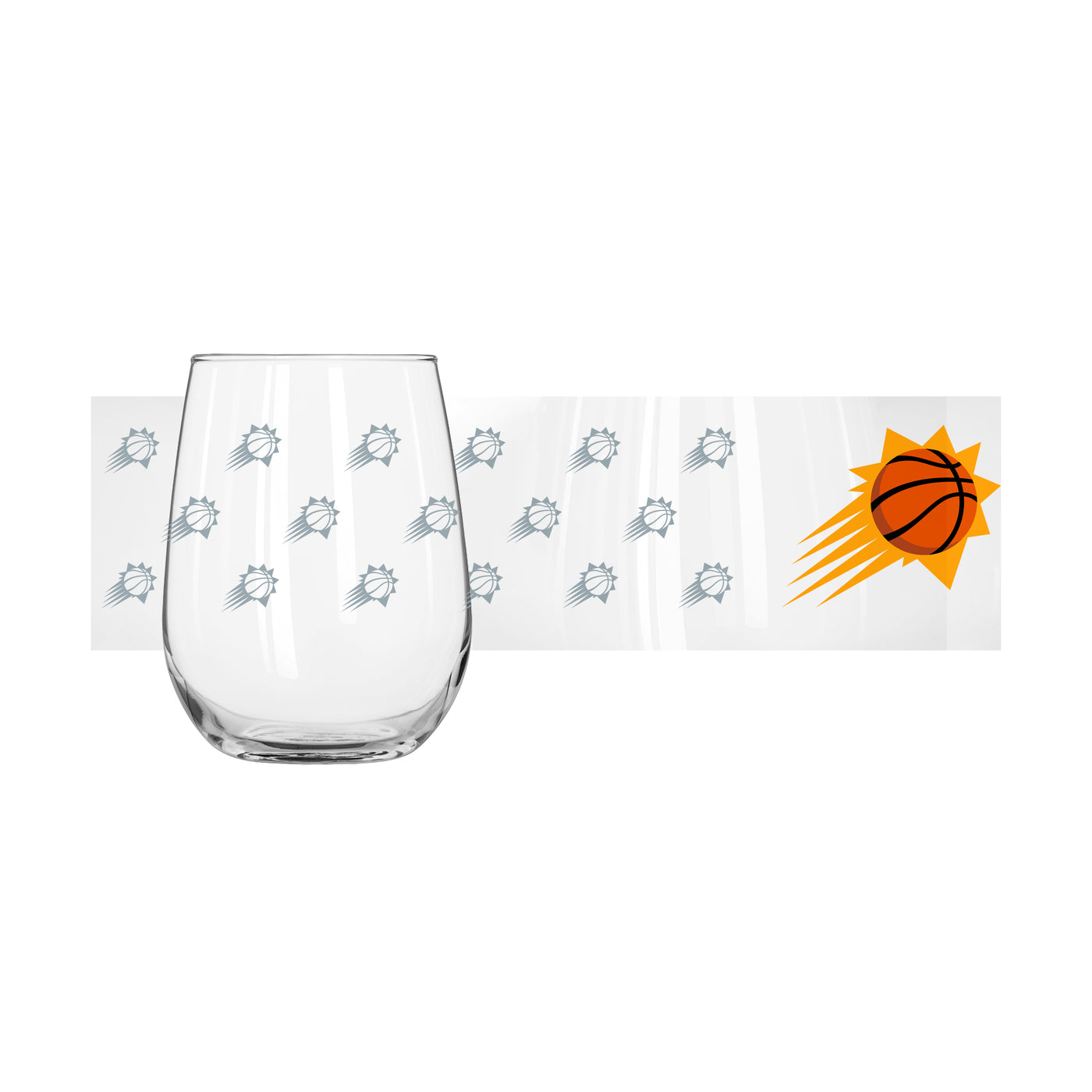 Phoenix Suns 16oz Satin Etch Curved Beverage Glass