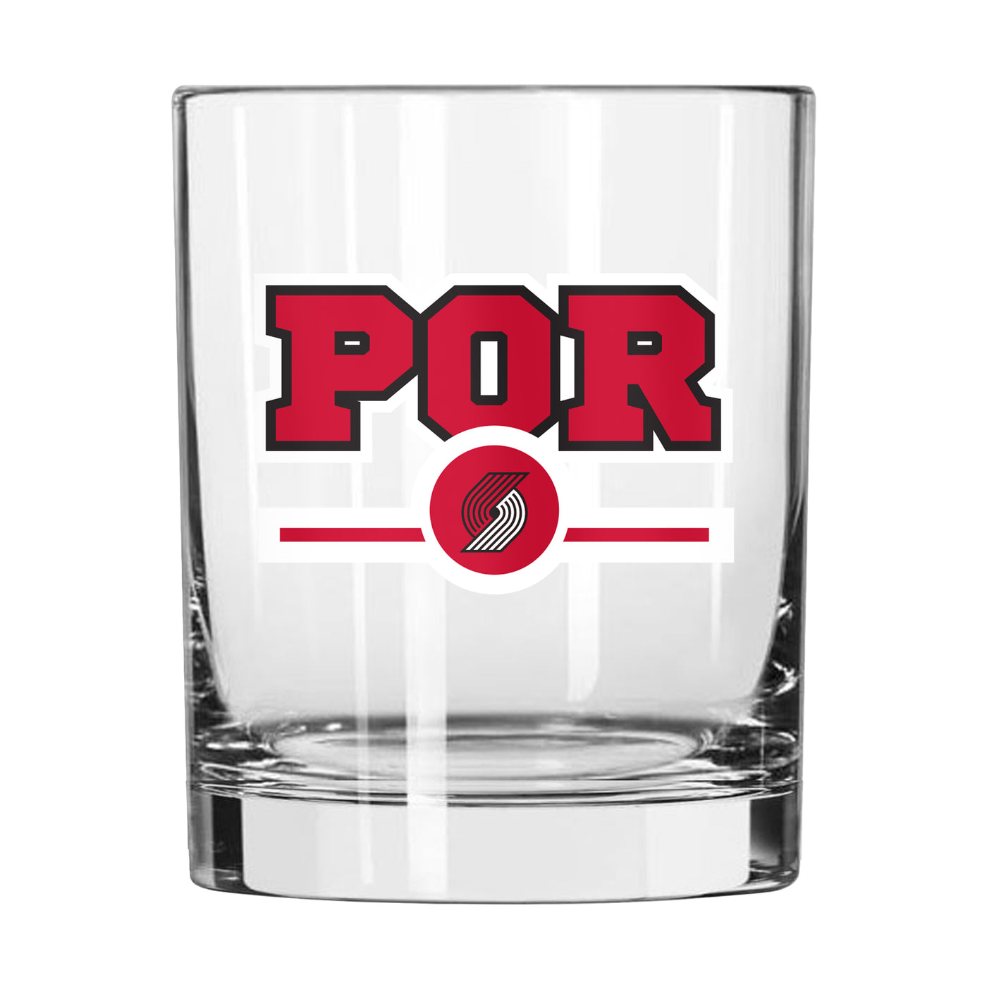 Portland Trail Blazers 14oz Letterman Rocks Glass