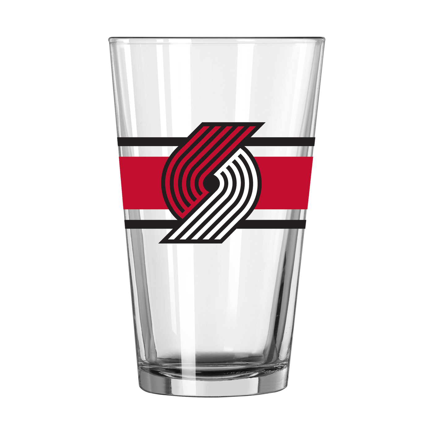 Portland Trailblazers 16oz Stripe Pint Glass