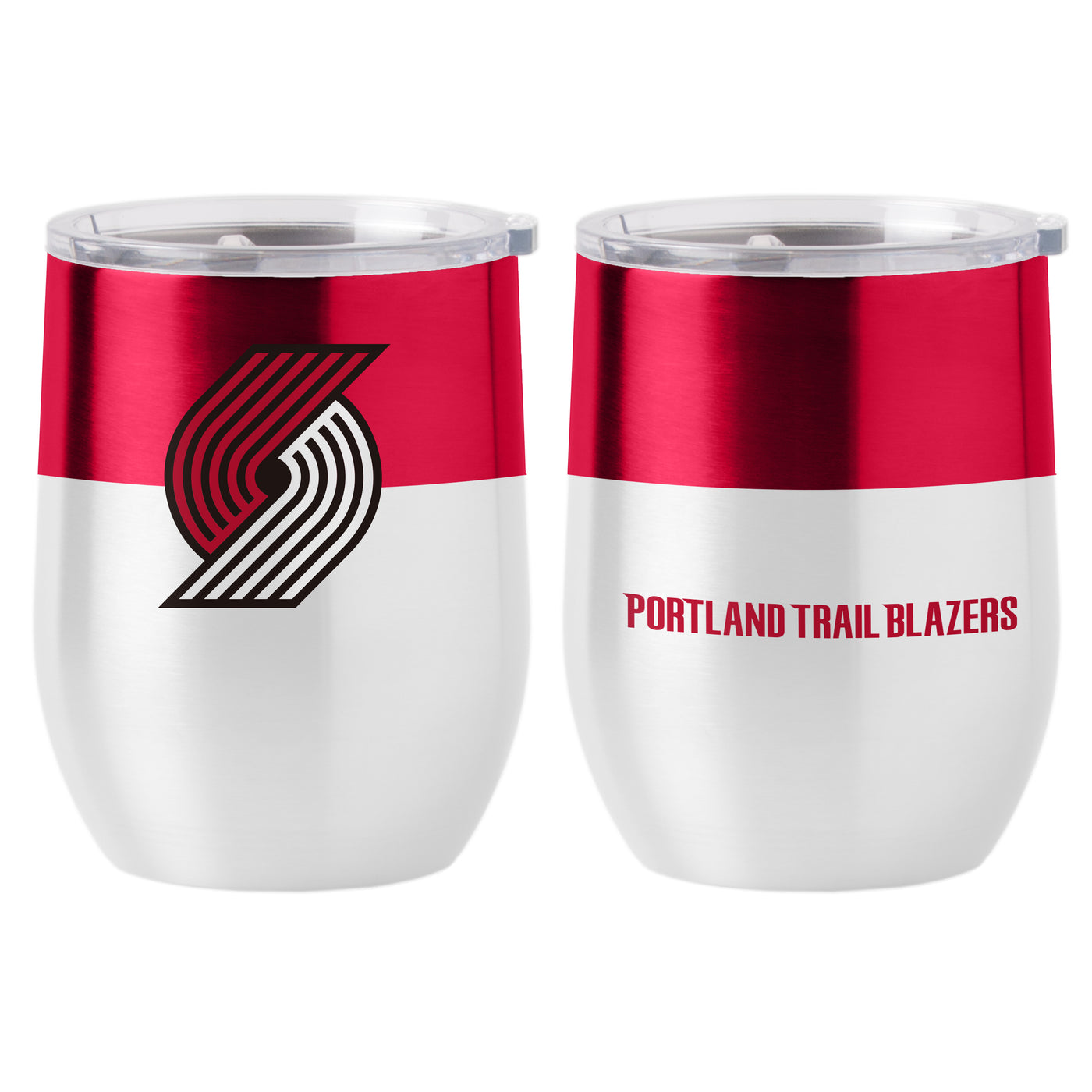 Portland Trail Blazers Color Block 16 oz Stainless Curved Beverage