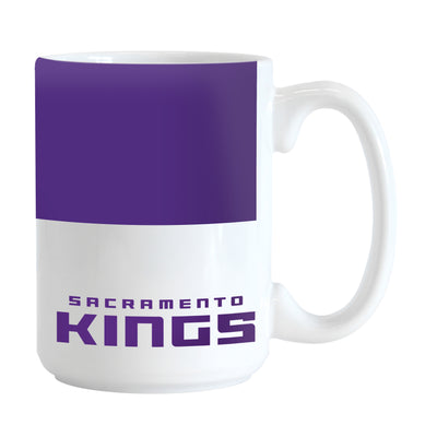 Sacramento Kings Color Block 15 oz Sublimated Mug