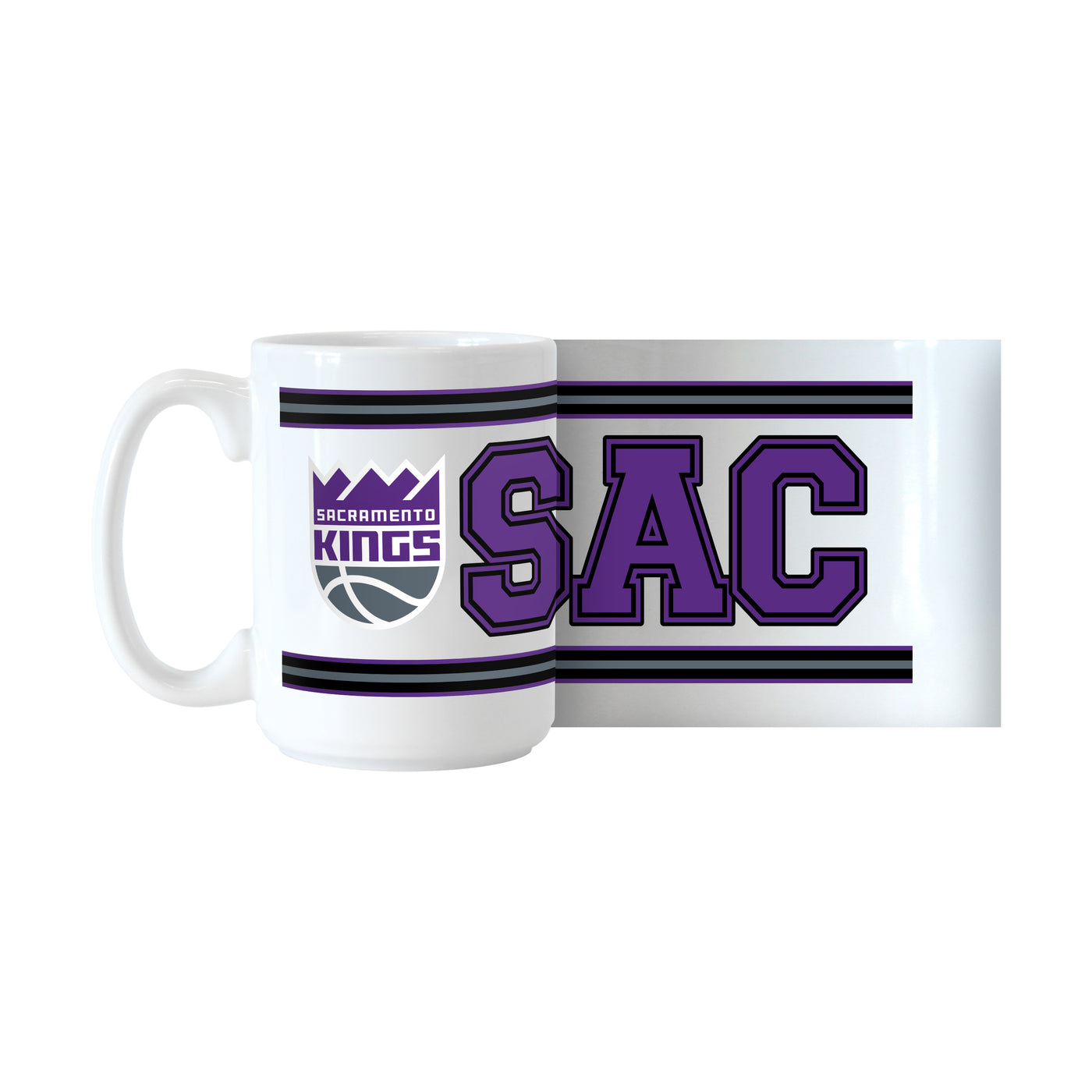 Sacramento Kings 15oz Overtime Stripe Sublimated Mug