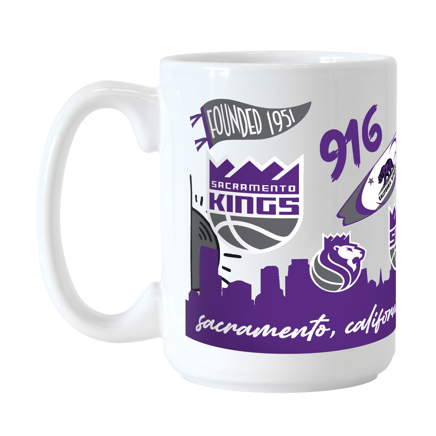 Sacramento Kings 15oz Native Sublimated Mug
