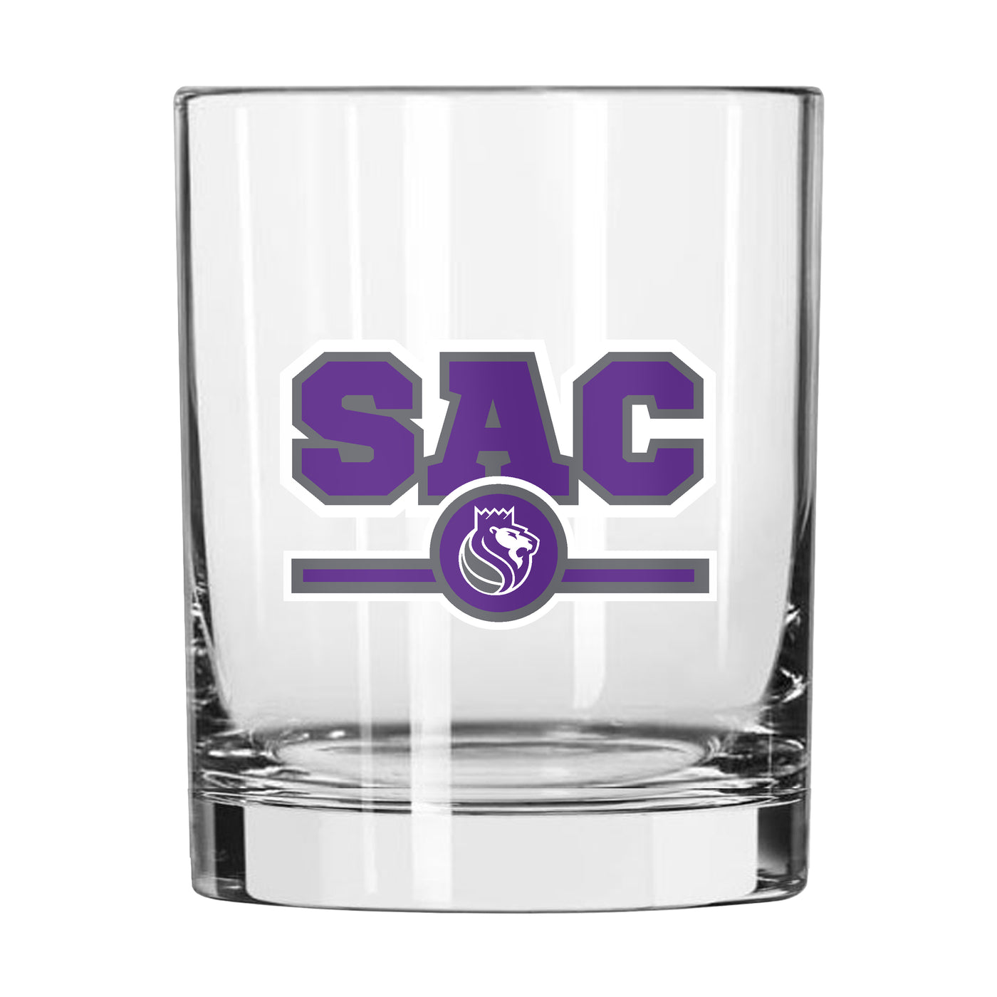 Sacramento Kings 14oz Letterman Rocks Glass