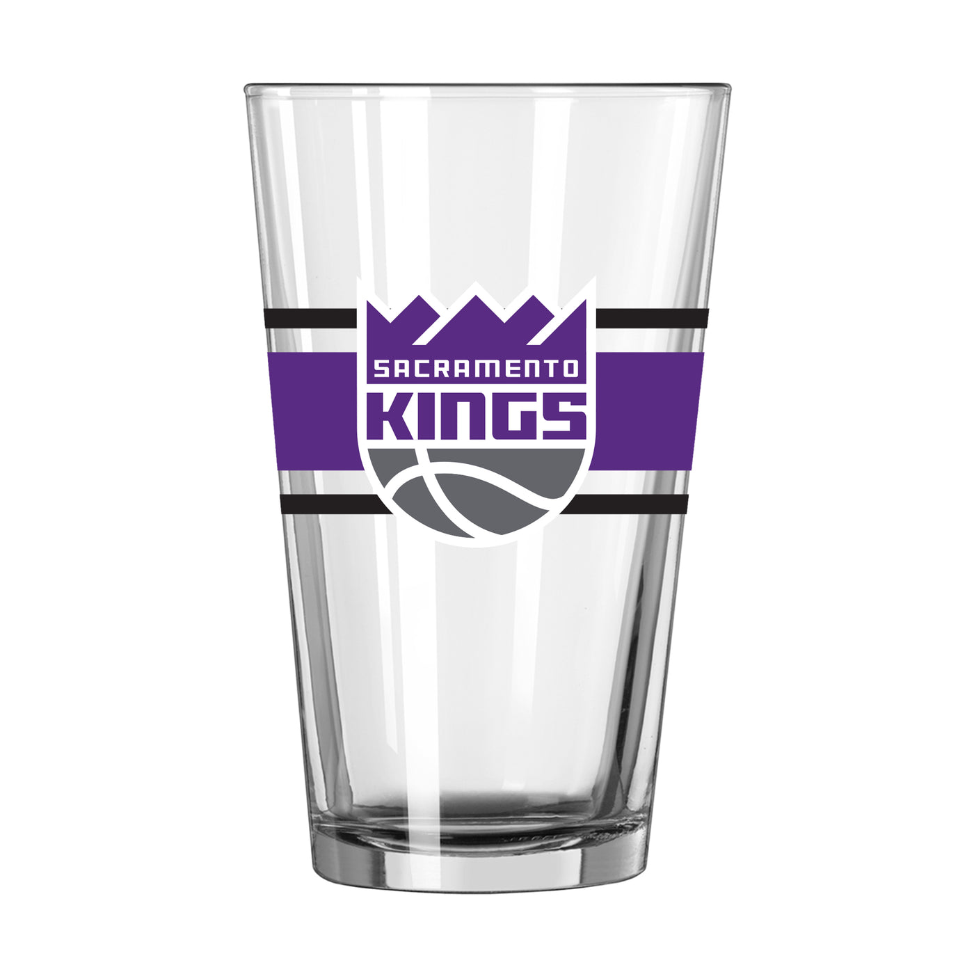 Sacramento Kings 16oz Stripe Pint Glass - Logo Brands