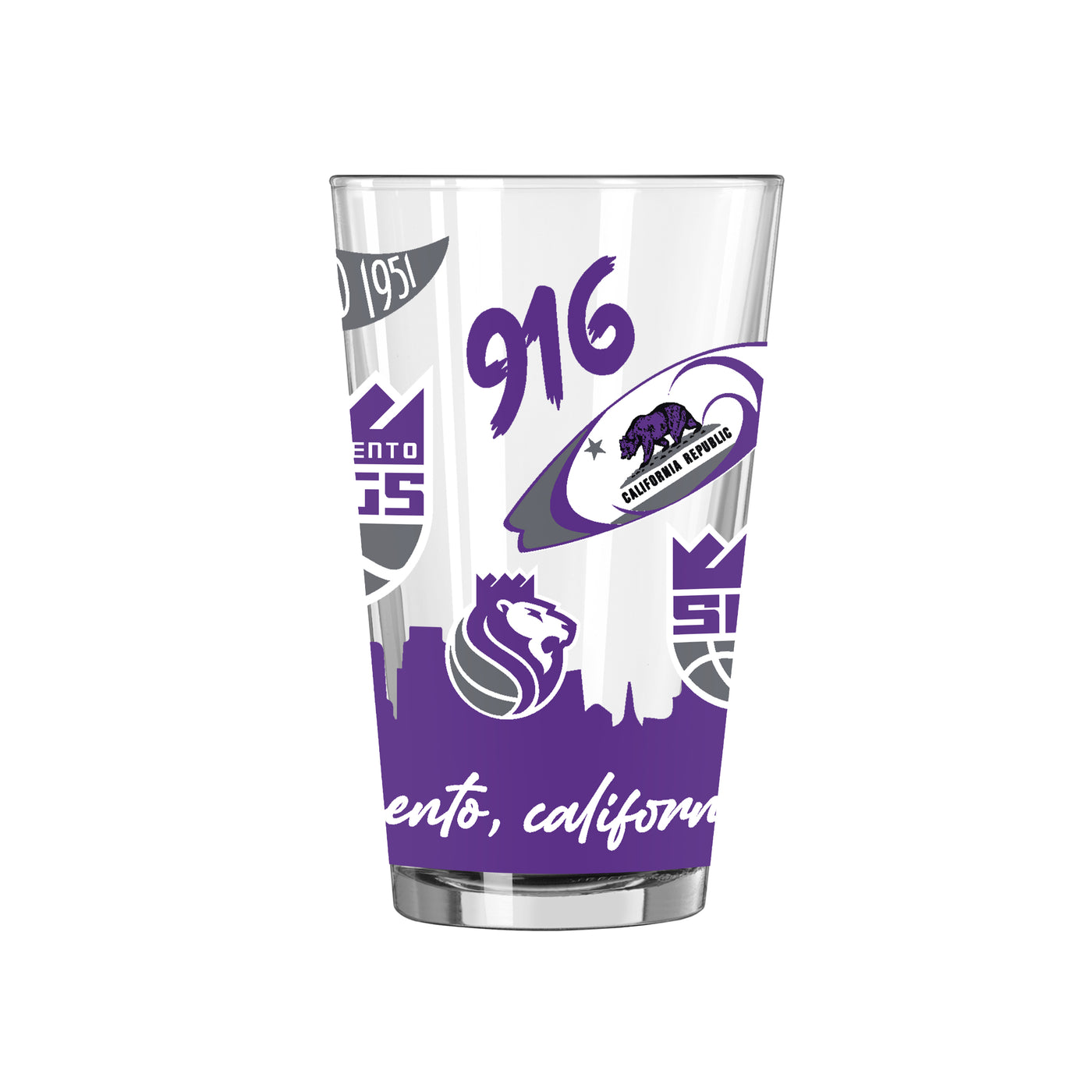 Sacramento Kings 16oz Native Pint Glass