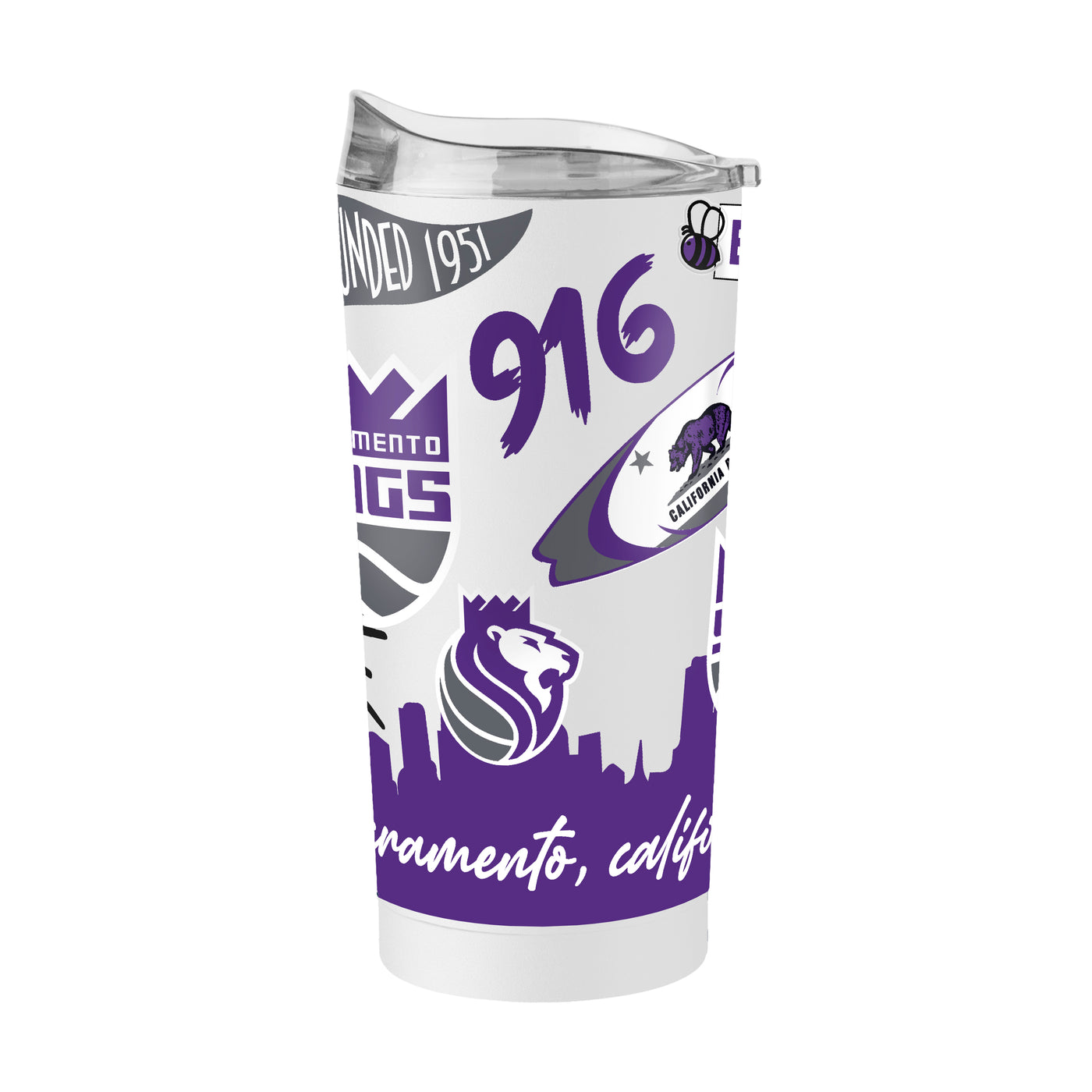 Sacramento Kings 20oz Native Powder Coat Tumbler - Logo Brands