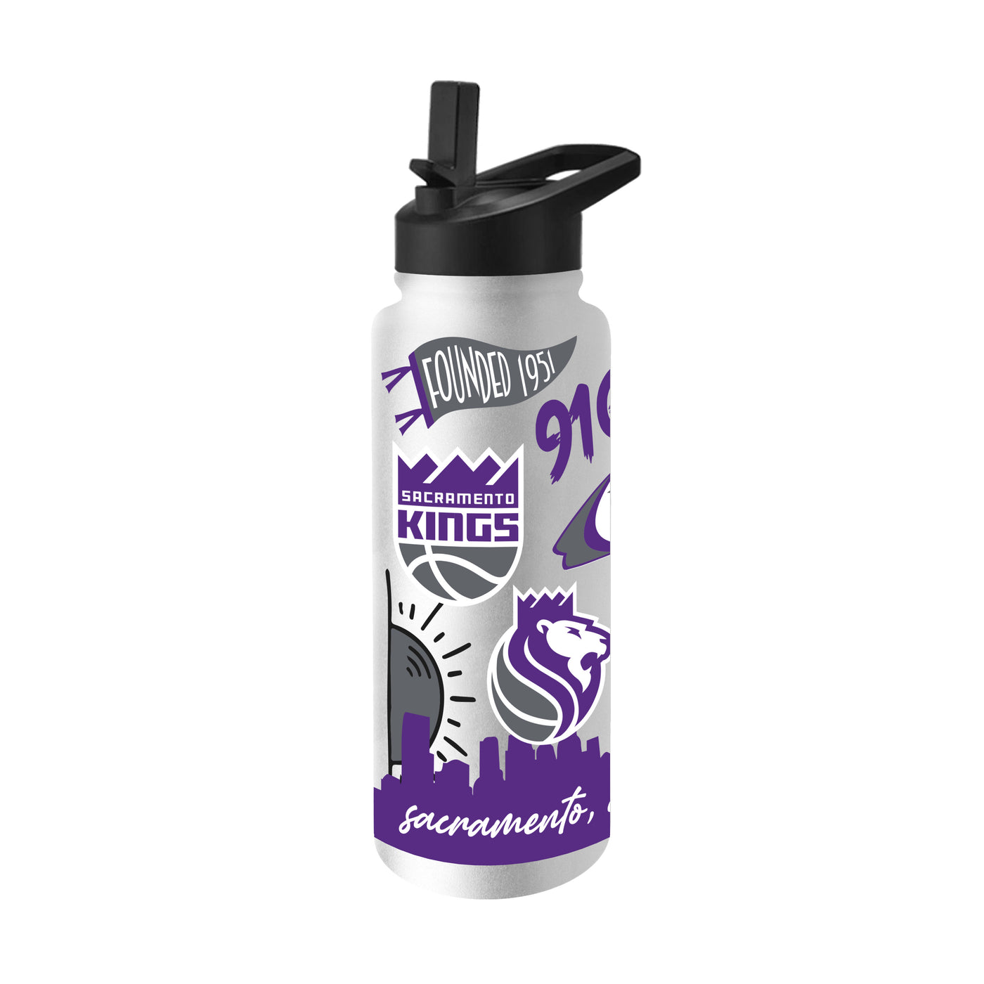 Sacramento Kings 34oz Native Quencher Bottle - Logo Brands