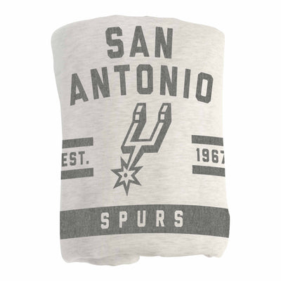 San Antonio Spurs Oatmeal Sweatshirt Blanket - Logo Brands