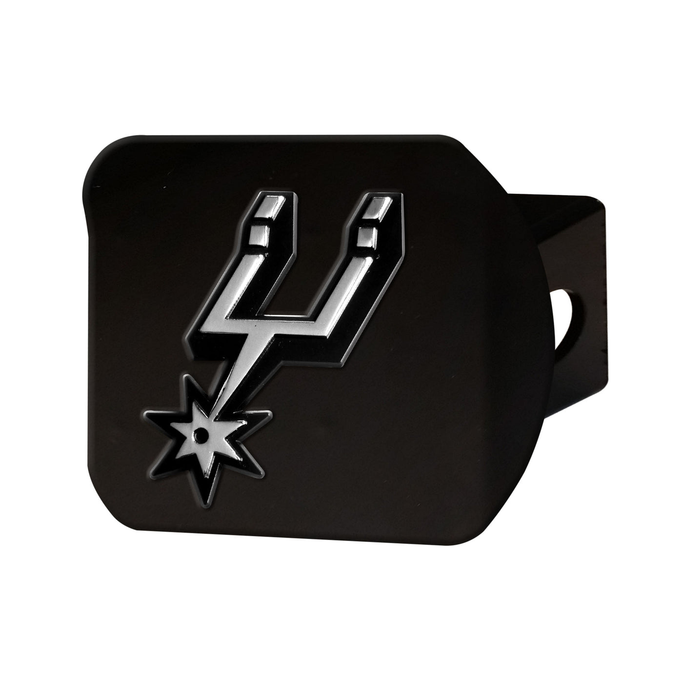 NBA - San Antonio Spurs Chrome on Black Hitch Cover