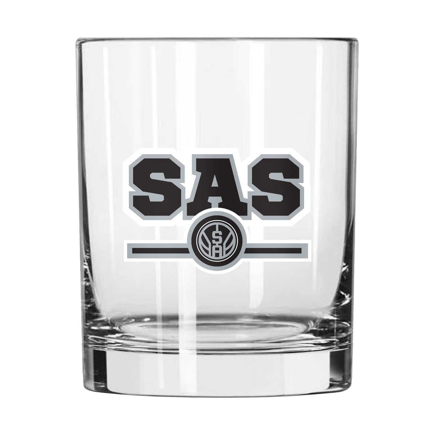San Antonio Spurs 14oz Letterman Rocks Glass