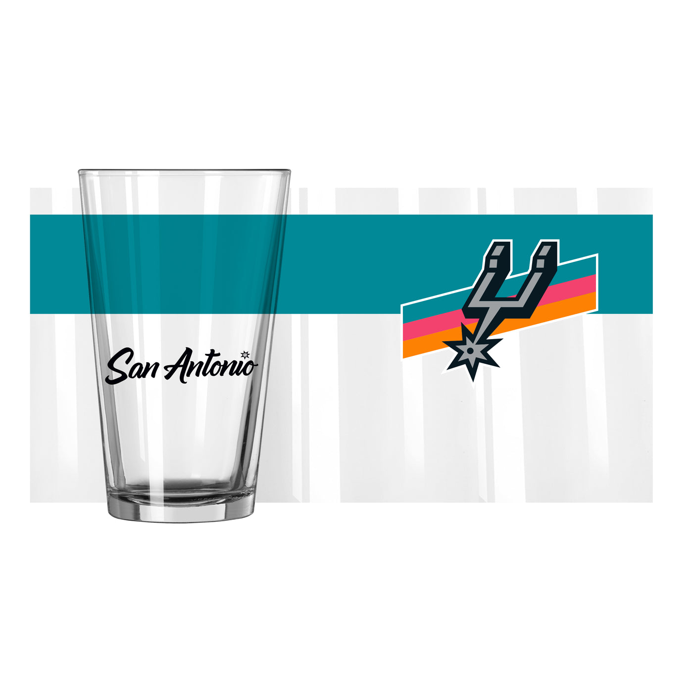 San Antonio Spurs 16oz City Colorblock Pint Glass