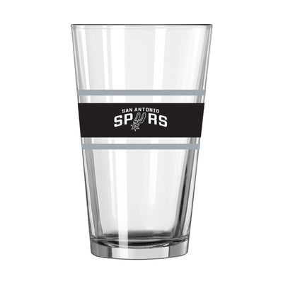 San Antonio Spurs 16oz Stripe Pint Glass