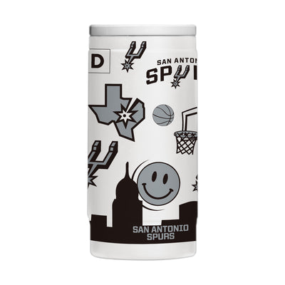 San Antonio Spurs 12oz Native Powdercoat SlimCan Coolie