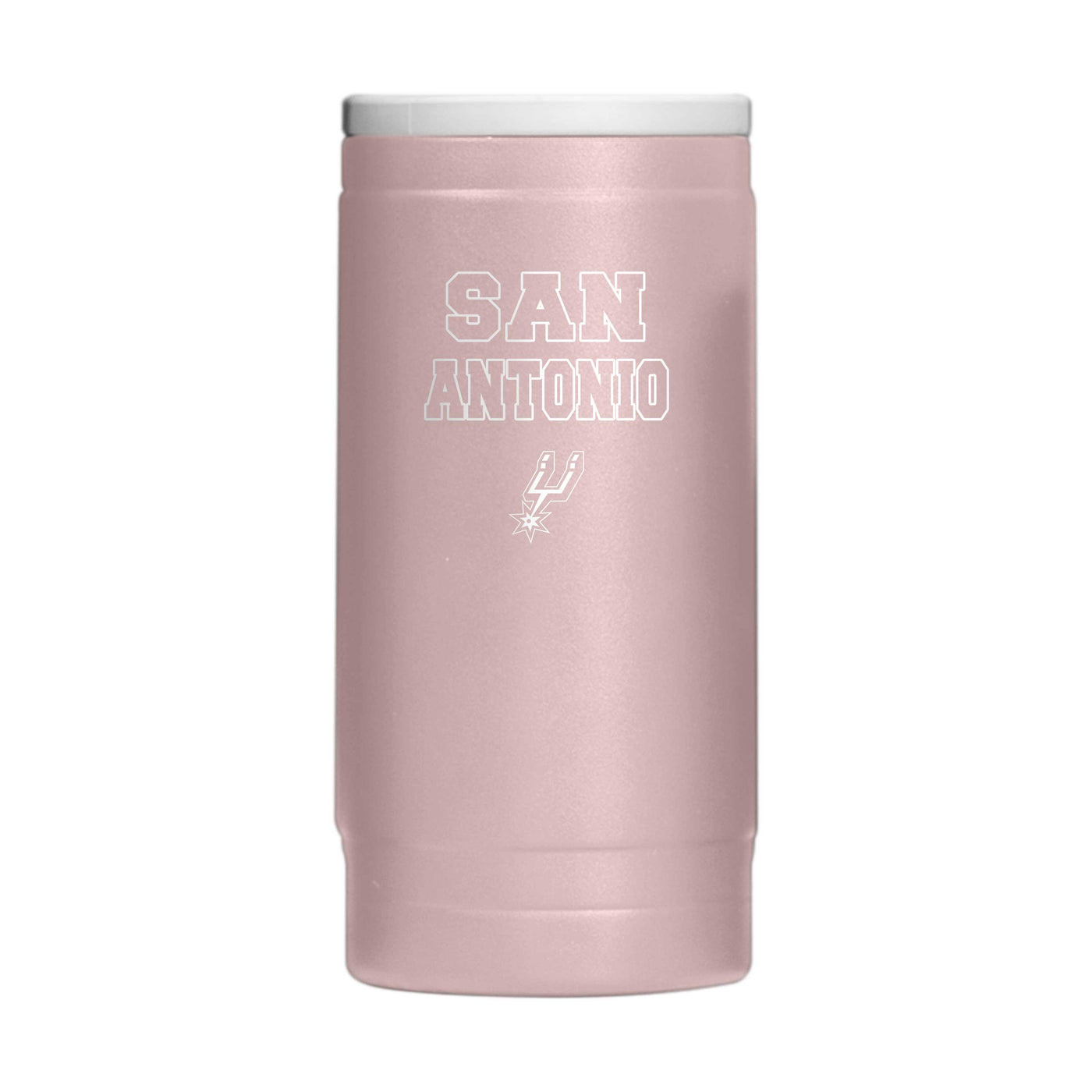 San Antonio Spurs  Stencil Powder Coat Slim Can Coolie