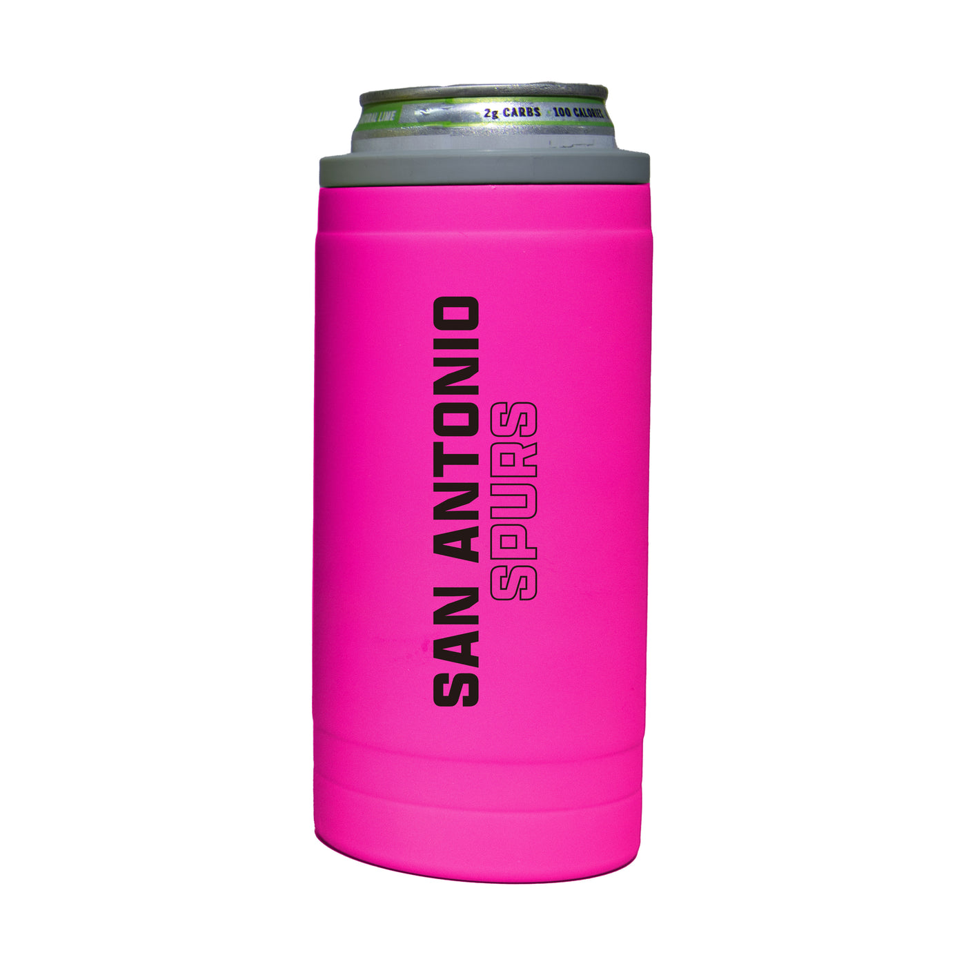 San Antonio Spurs 12oz Electric Stacked Soft Touch Slim Coolie