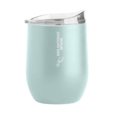 San Antonio Spurs 16oz Vertical Powder Coat Curved Beverage - Logo Brands