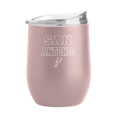 San Antonio Spurs 16oz Stencil Powder Coat Curved Beverage