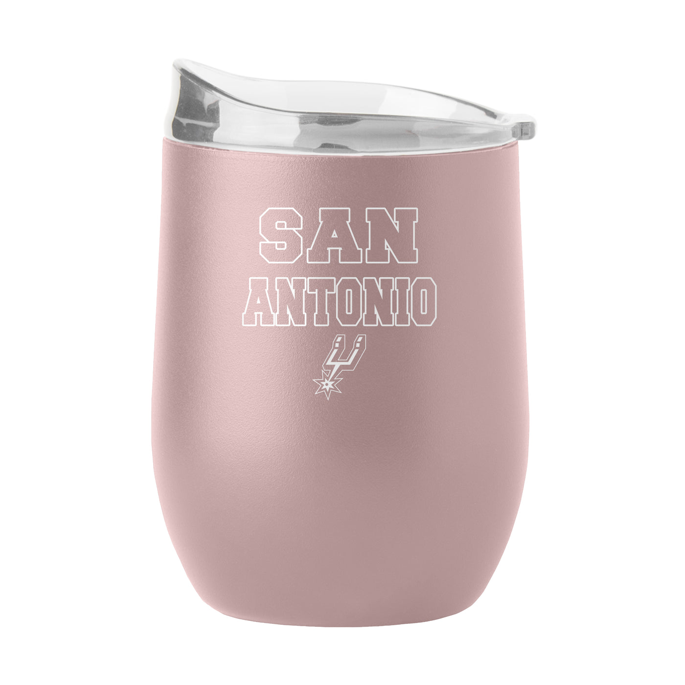 San Antonio Spurs 16oz Stencil Powder Coat Curved Beverage