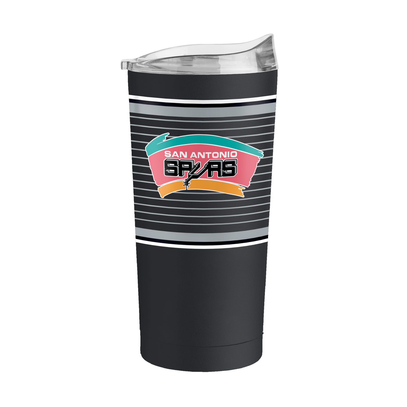 San Antonio Spurs 20oz Retro Stripe Powder Coat Tumbler