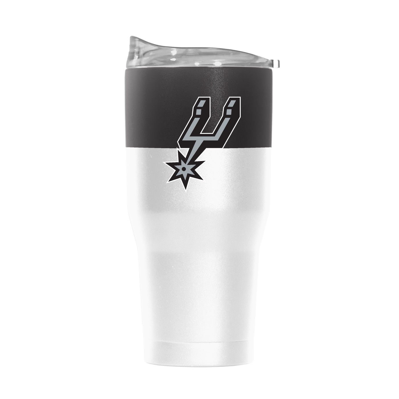 San Antonio Spurs 30oz Colorblock White Powder Coat Tumbler