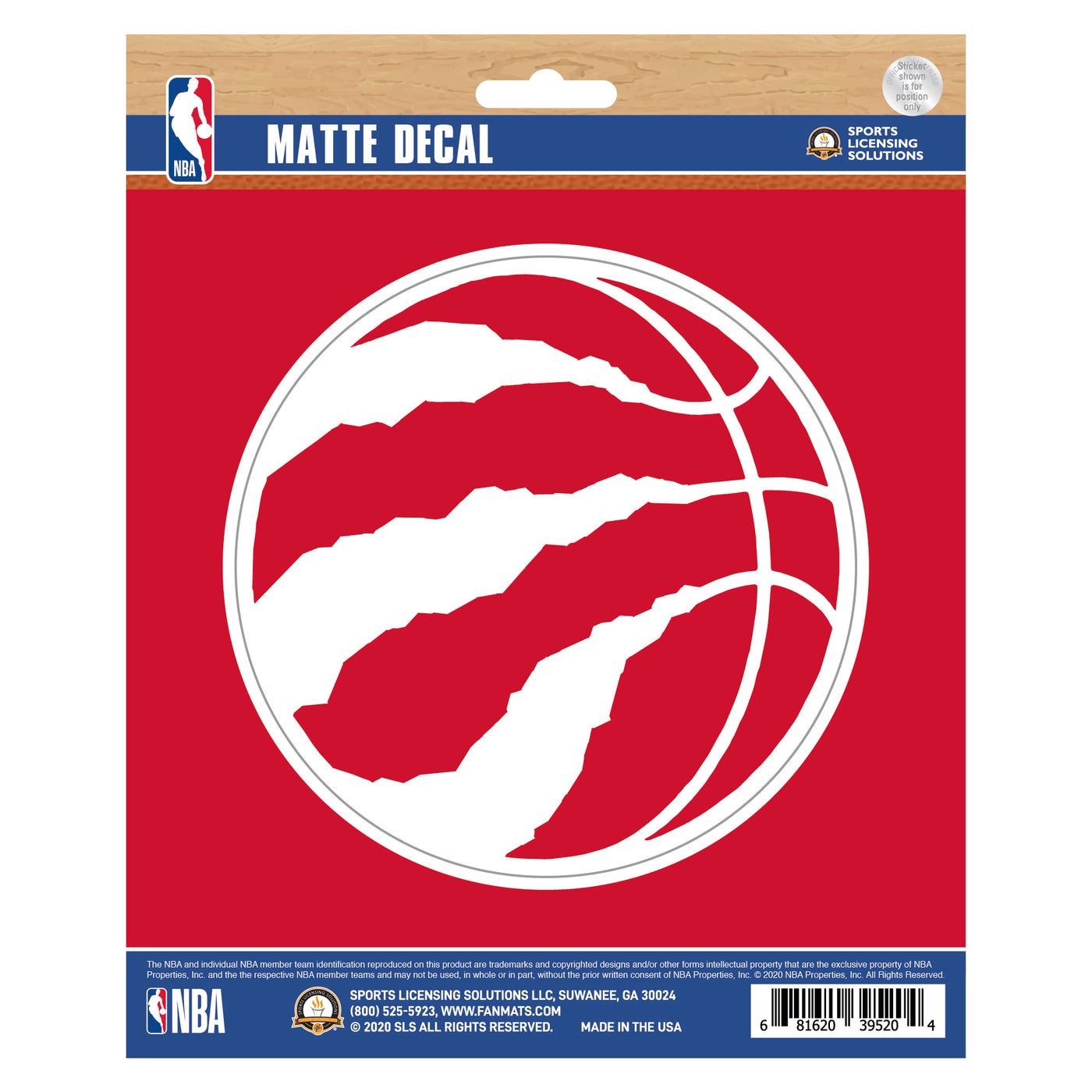 NBA - Toronto Raptors Matte Decal