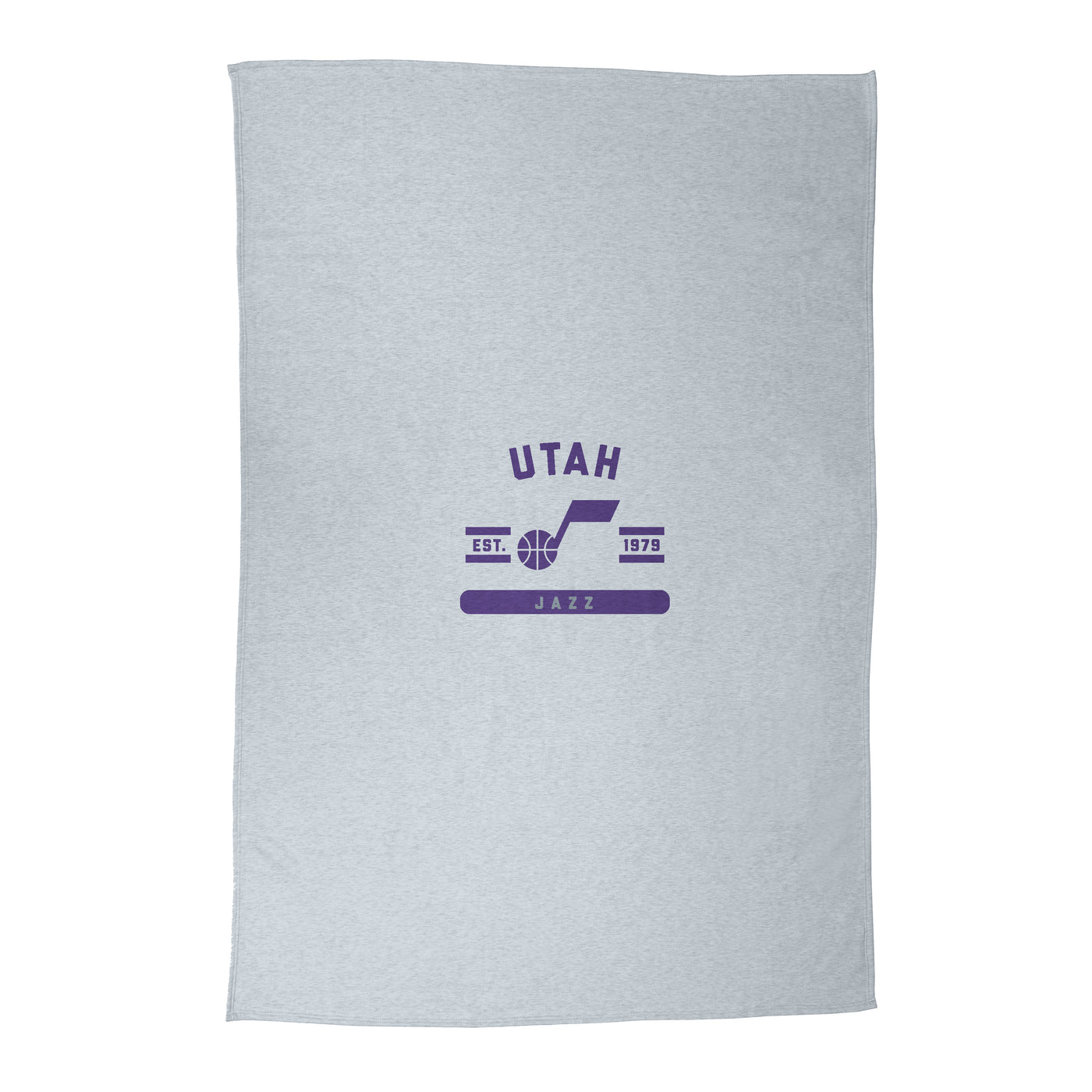 Utah Jazz Athletic Gray Sublimated Sweatshirt Blanket