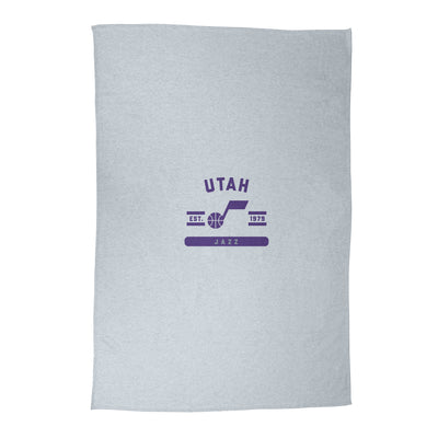 Utah Jazz Athletic Gray Sublimated Sweatshirt Blanket