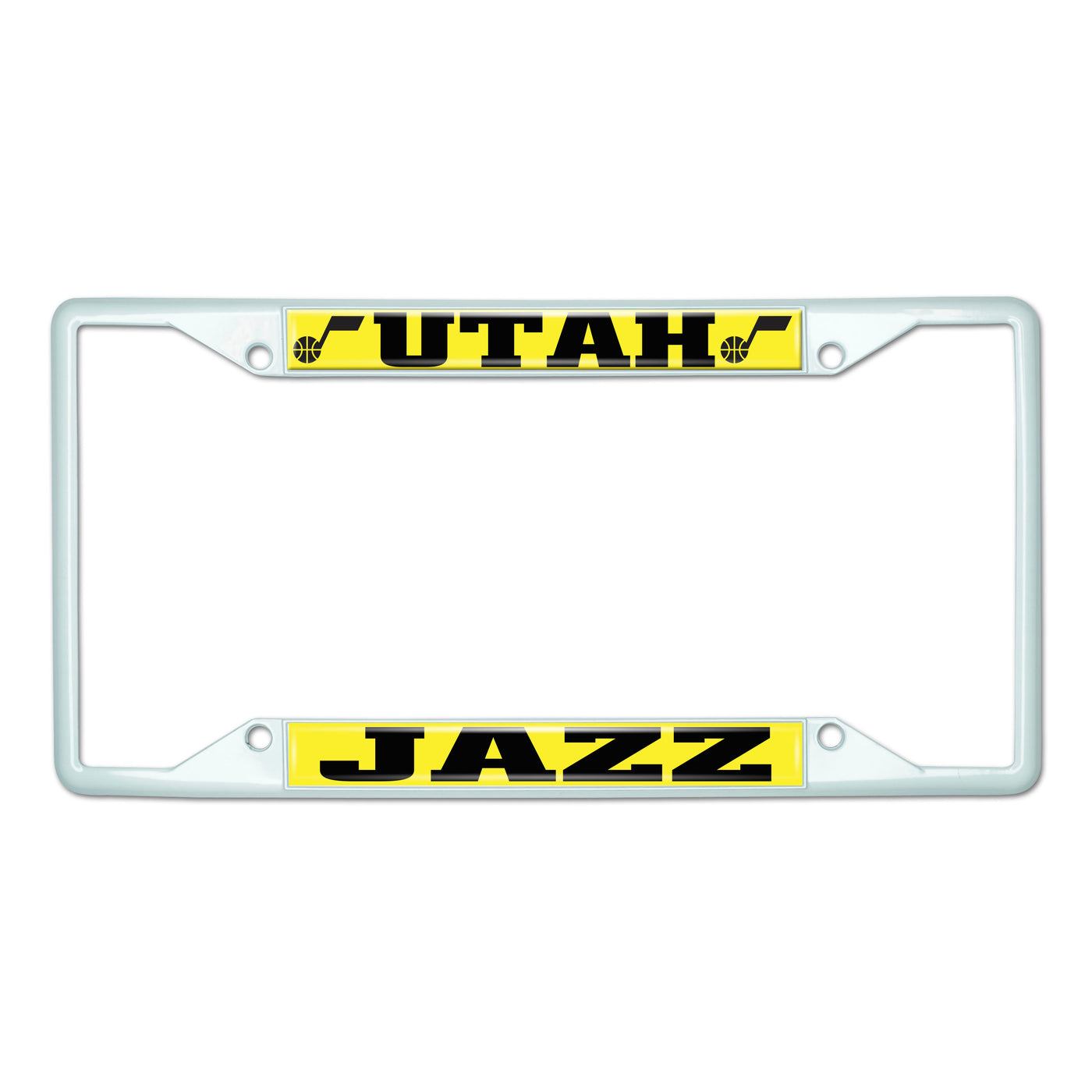 NBA - Utah Jazz White License Plate Frame