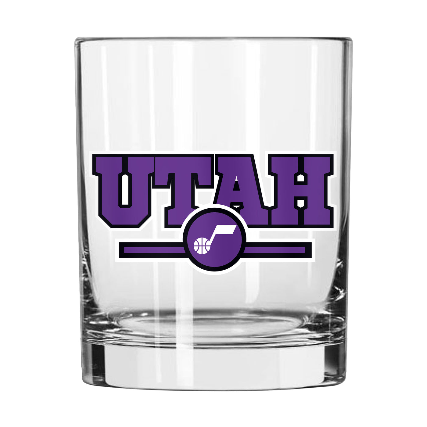 Utah Jazz 14oz Letterman Rocks Glass