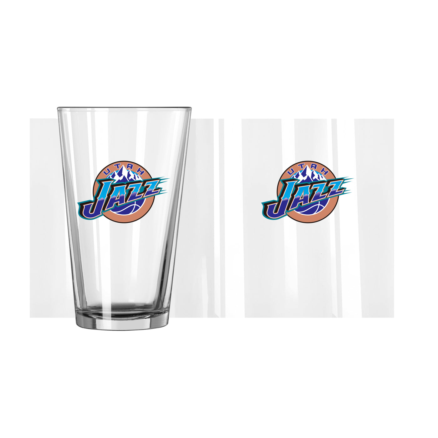 Utah Jazz Hardwood 16oz Flipside Pint Glass