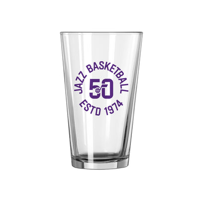 Utah Jazz 50th Anniversary 16oz Pint Glass