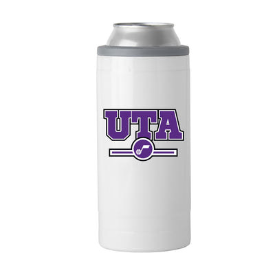 Utah Jazz Letterman 12 oz Slim Can Coolie