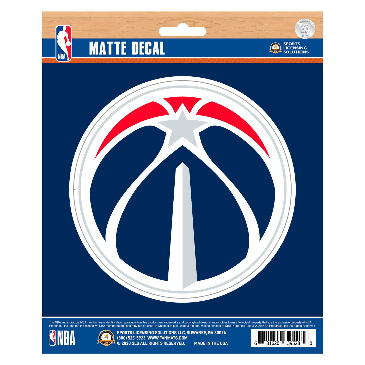 NBA - Washington Wizards Matte Decal