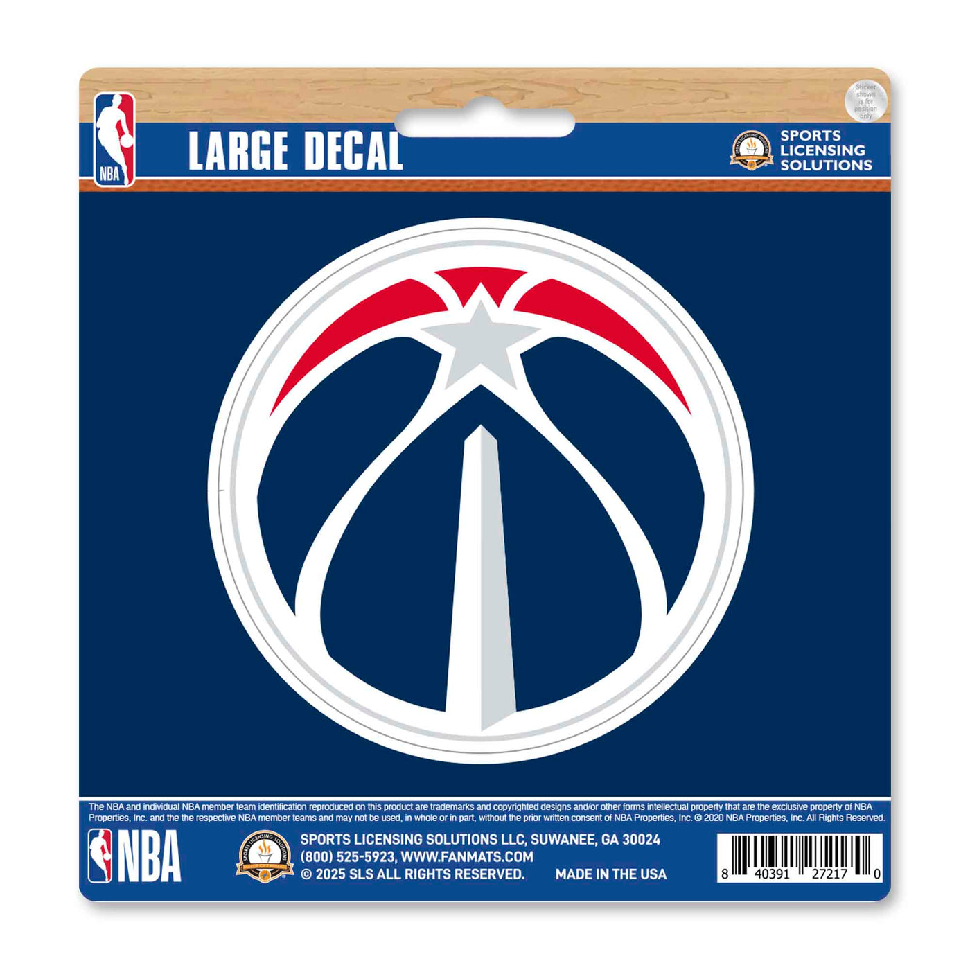NBA - Washington Wizards Large Decal