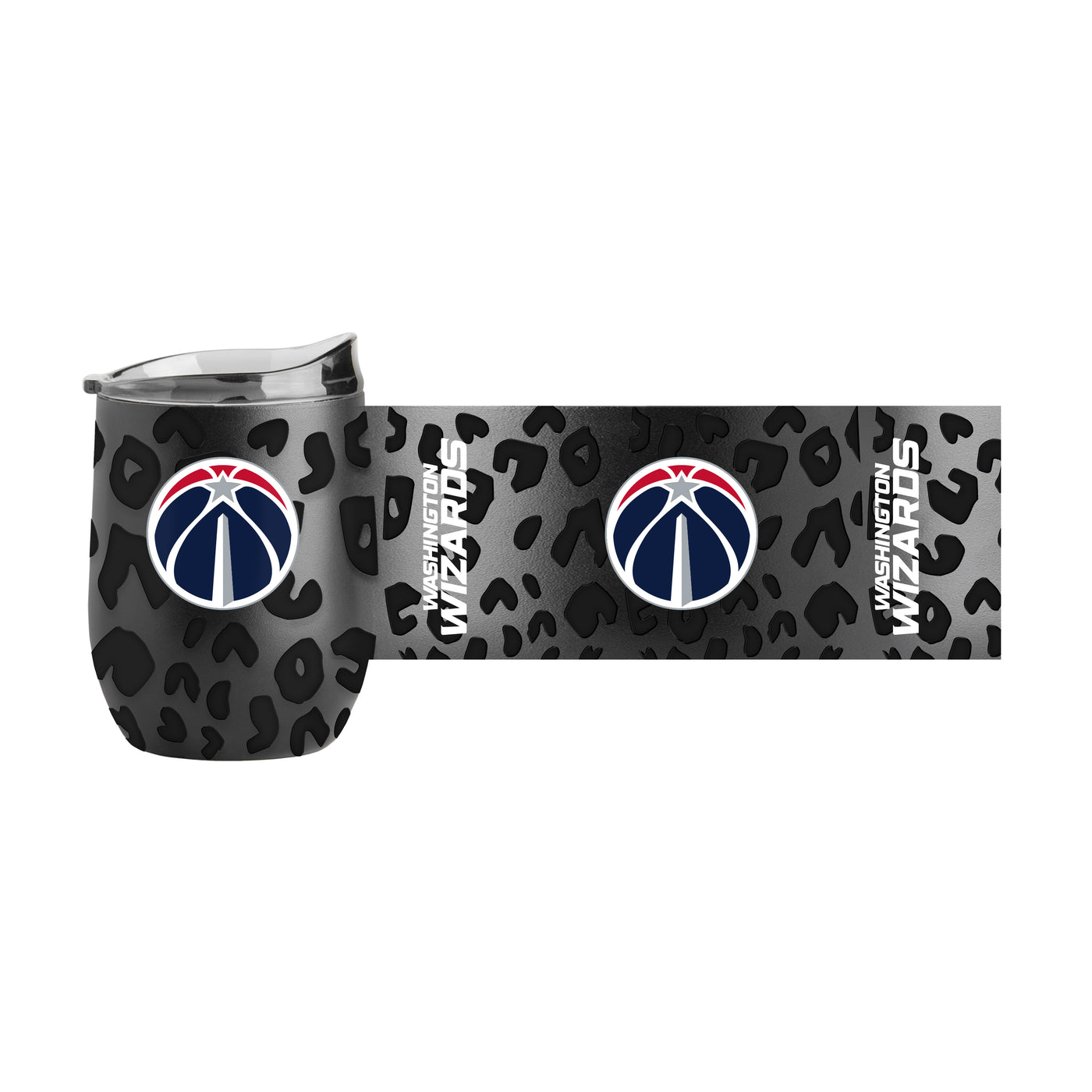 Washington Wizards Leopard 16oz Black Powdercoat Curved Beverage