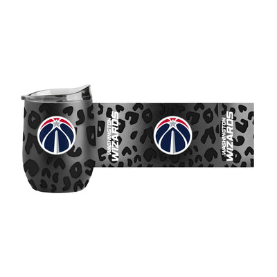 Washington Wizards Leopard 16oz Black Powdercoat Curved Beverage