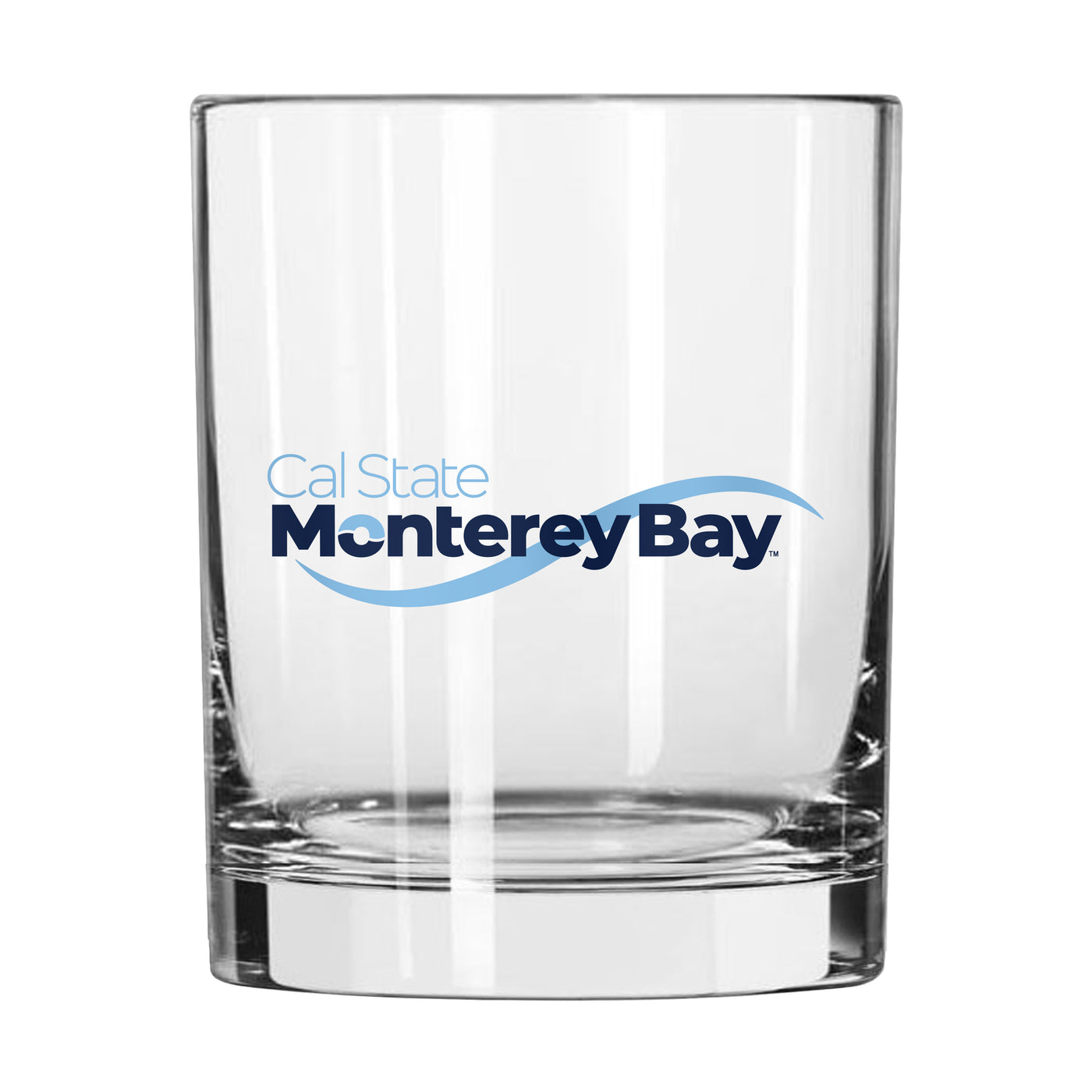 California State Monterey Bay 14oz Logo Rocks Glass