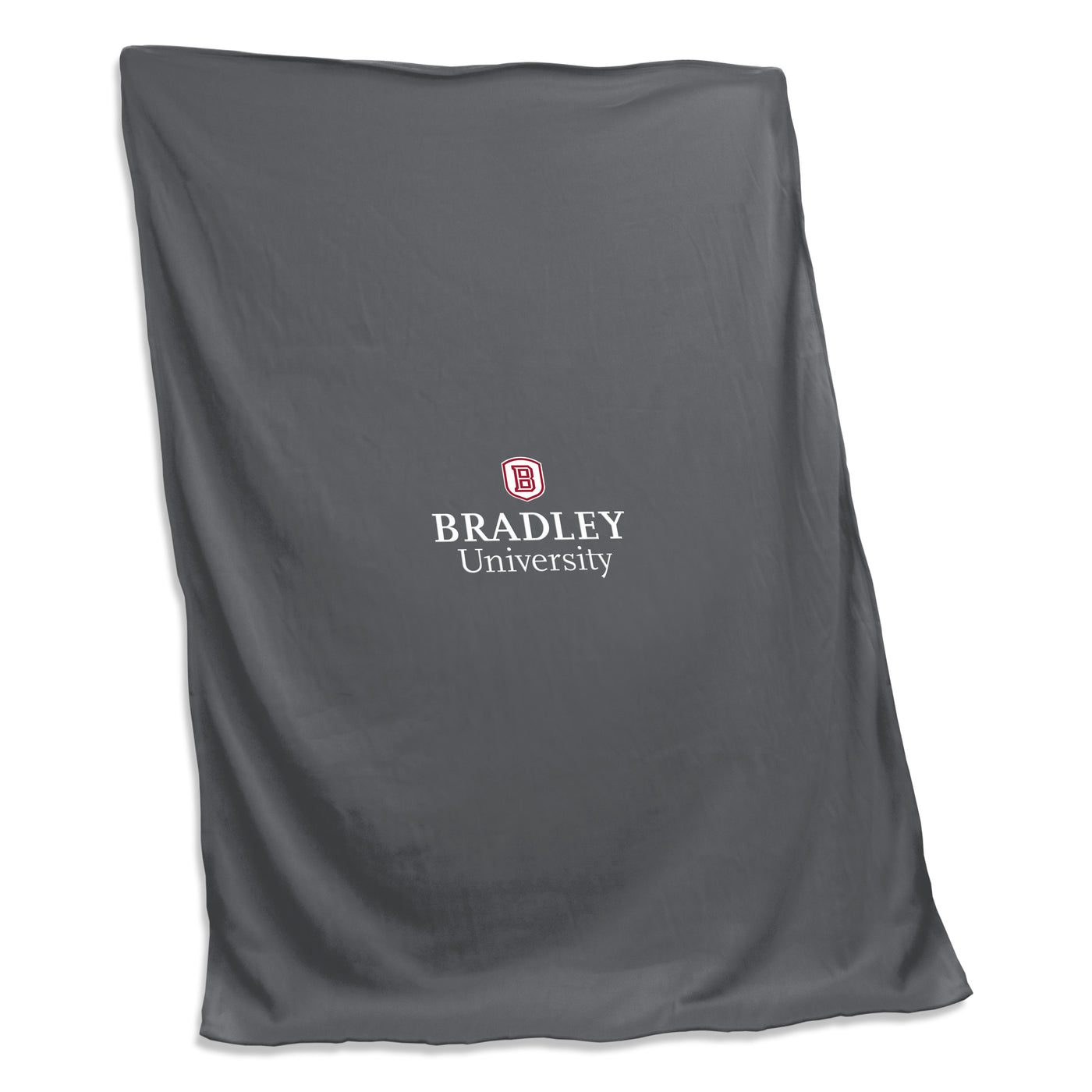 Bradley U Charcoal Sweatshirt Blanket (Screened)