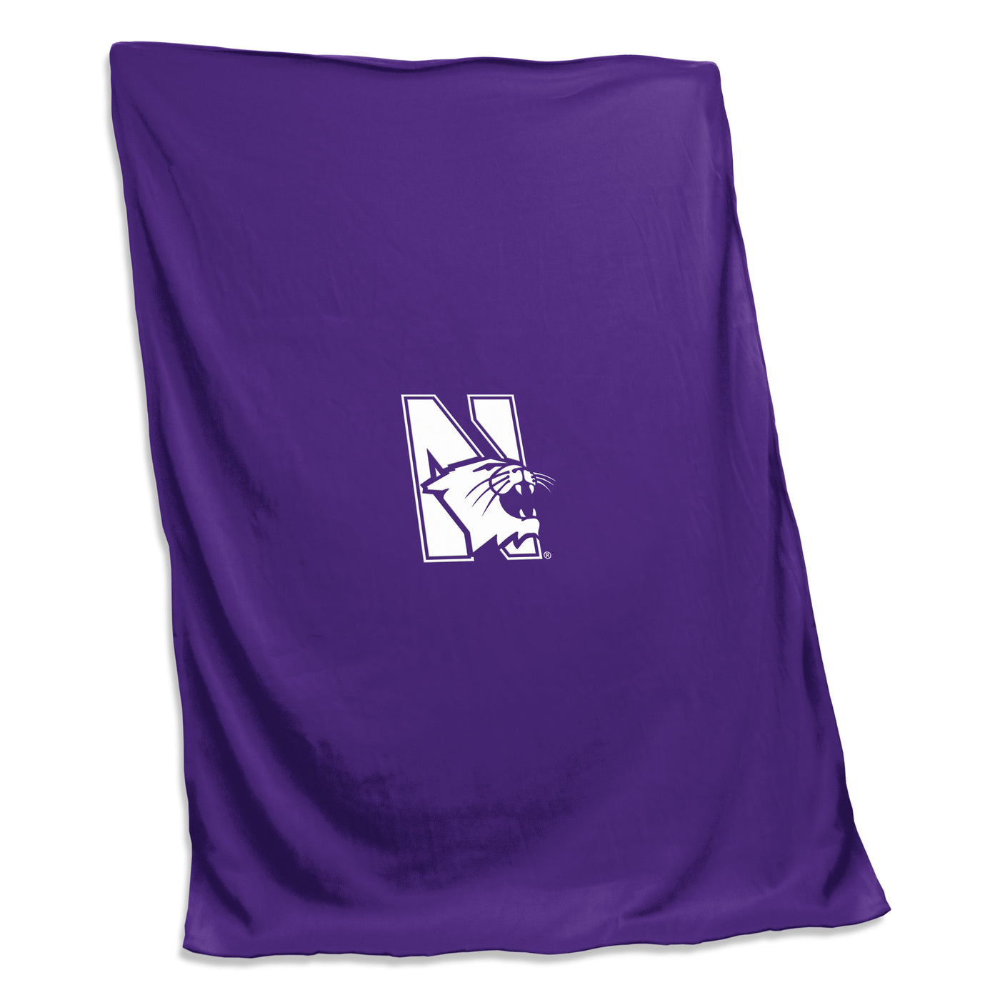 Northwestern Evanston NCat Logo Sweatshirt Blanket (Screened)