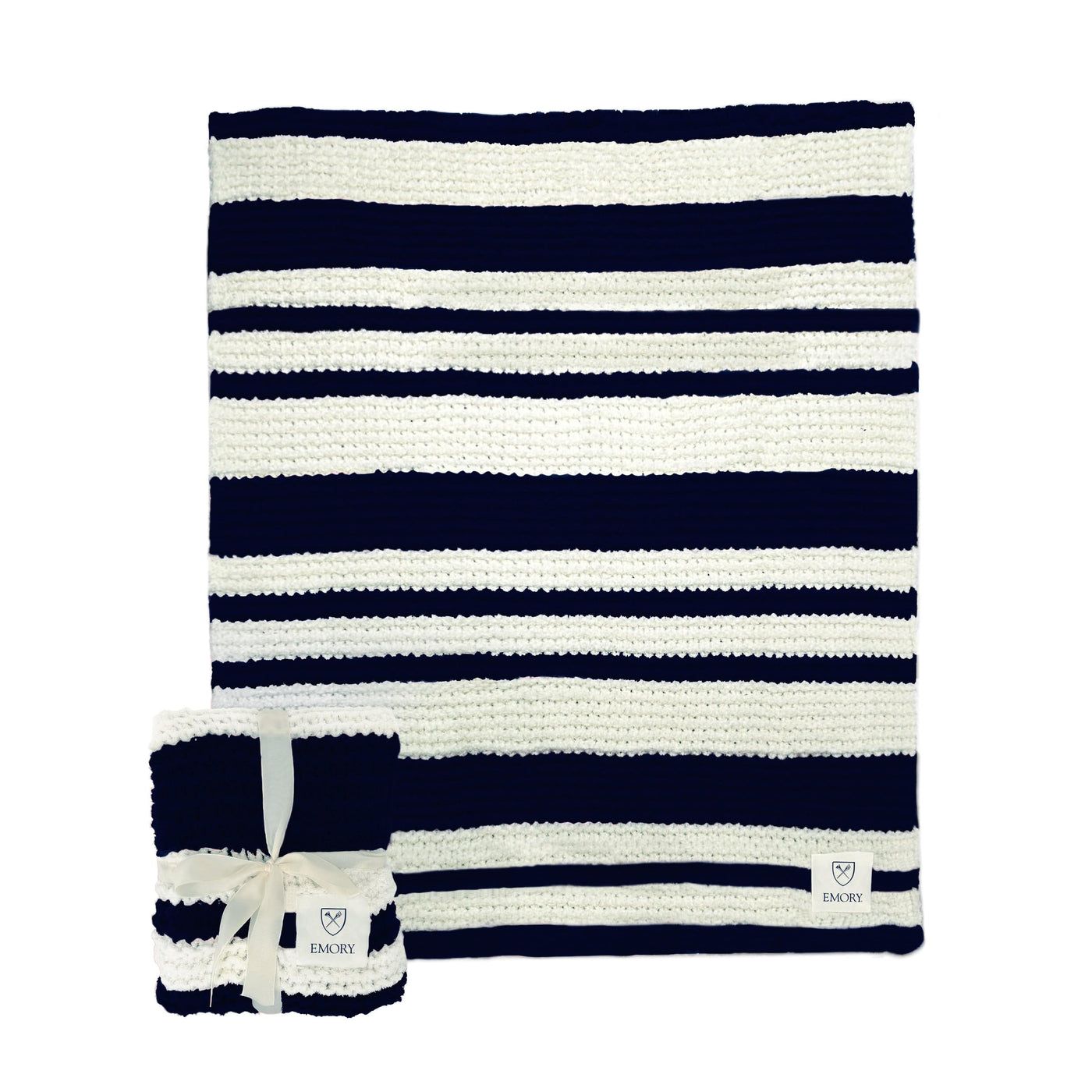 Emory University Cable Knit Throw 50x60