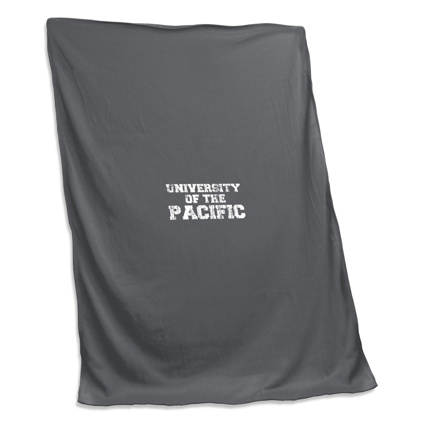 U of the Pacific Charcoal Sweatshirt Blanket (Screened)