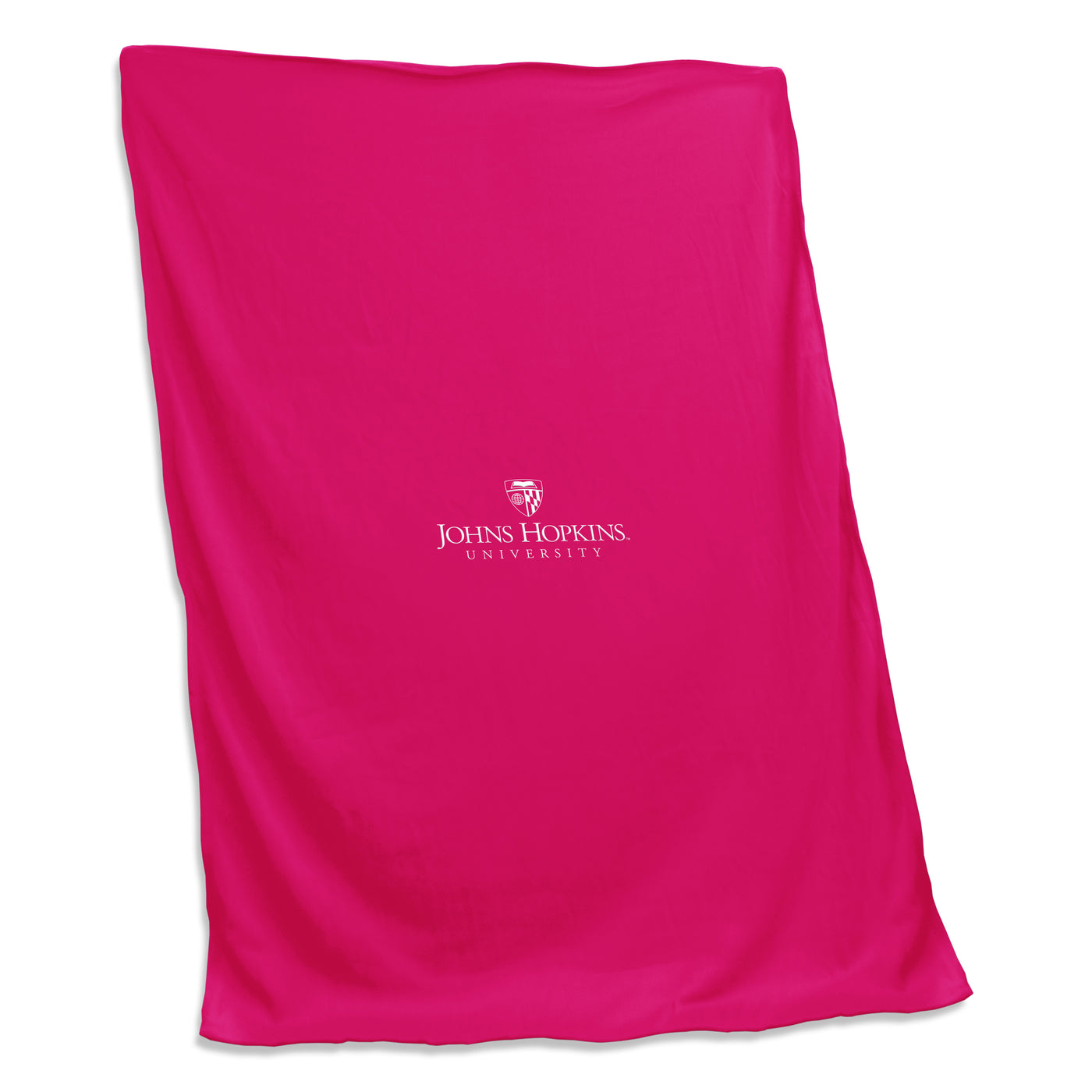 Johns Hopkins Pink Sweatshirt Blanket (Screened)