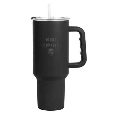 Johns Hopkins 40oz Black Tonal Powder Coat Tumbler