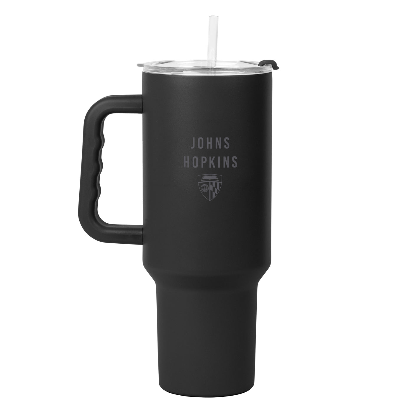 Johns Hopkins 40oz Black Tonal Powder Coat Tumbler