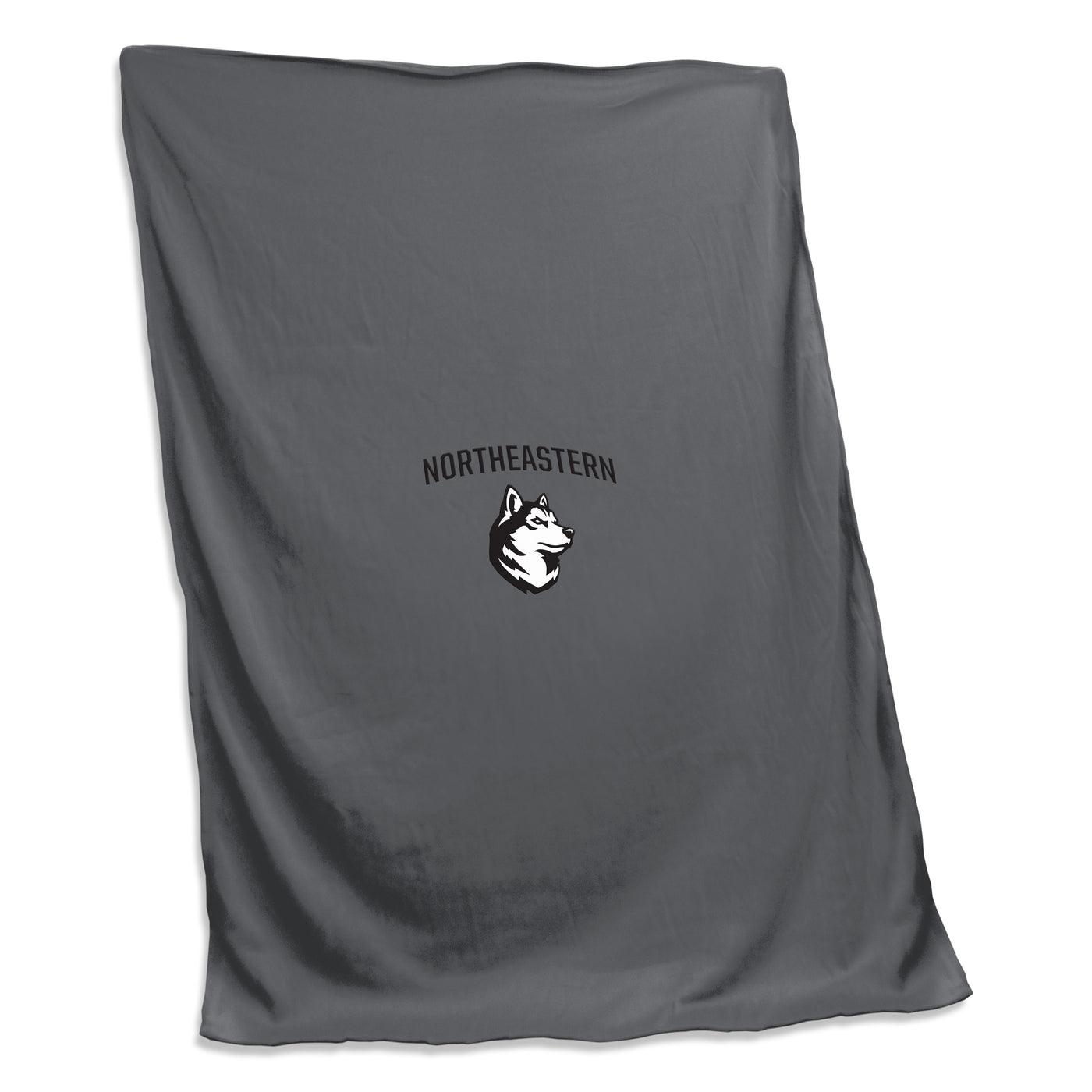 Northeastern U Sweatshirt Charcoal Blanket (Screened)