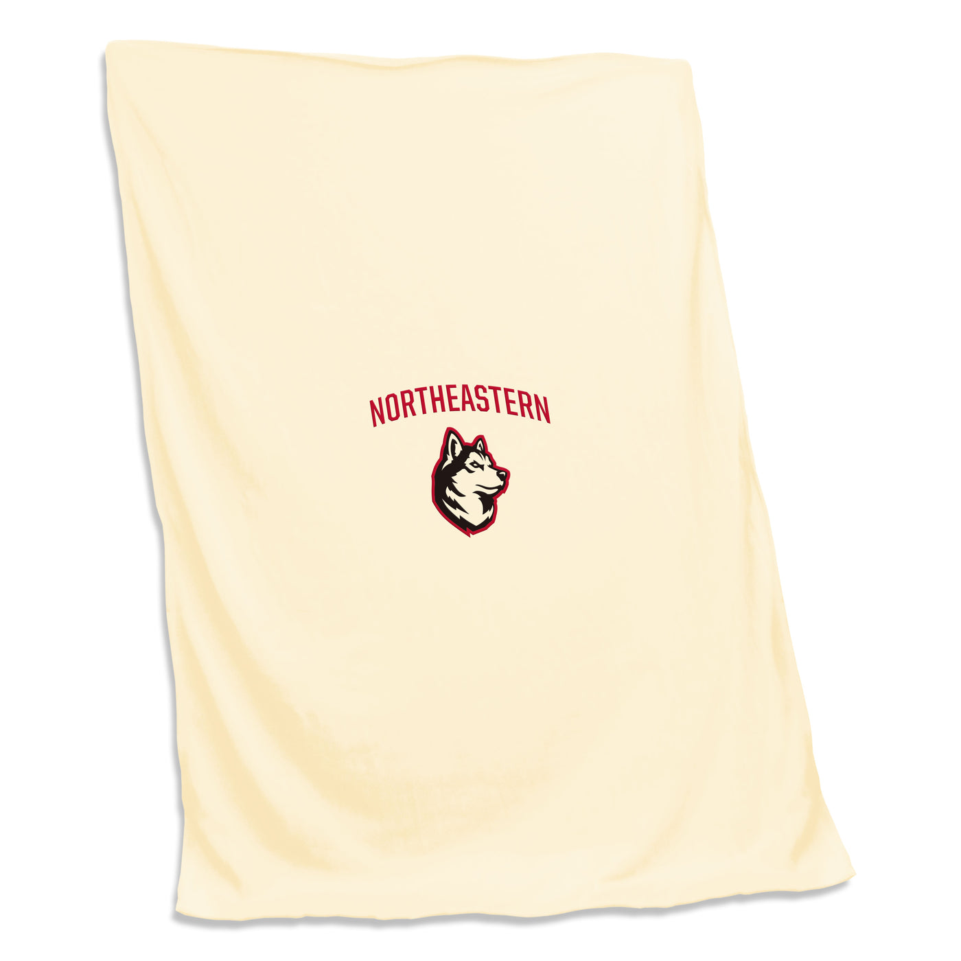 Northeastern U Screened Sweatshirt Blanket
